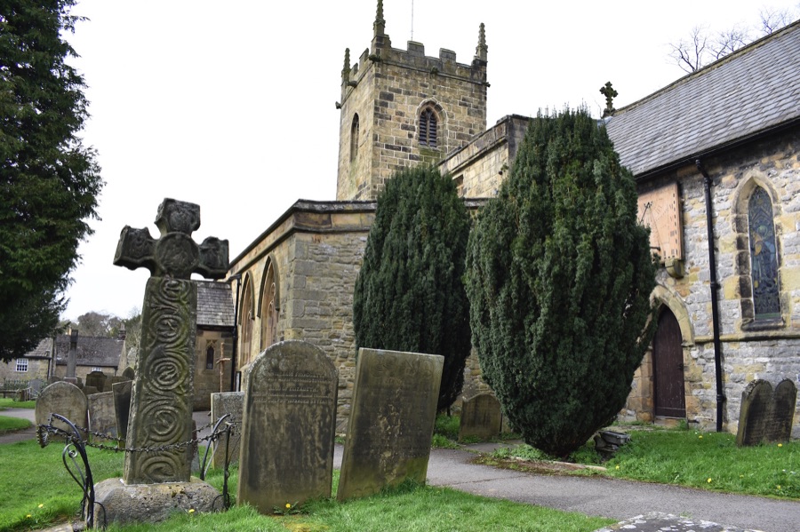 Eyam Church and Celtic cross